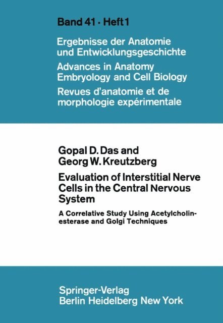 G.W. Kreutzberg, G.D. Das - Evaluation of Interstitial Nerve Cells in the Central Nervous System, E-bok