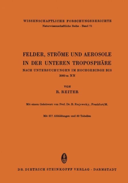 R. Reiter - Felder, Ströme und Aerosole in der Unteren Troposphäre, E-bok