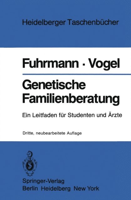 Friedrich Vogel, Walter Fuhrmann - Genetische Familienberatung, E-bok