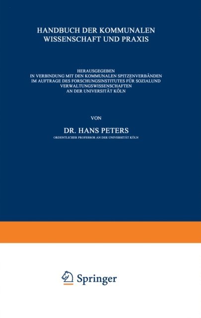 Hans Peters - Kommunalverfassung, E-bok