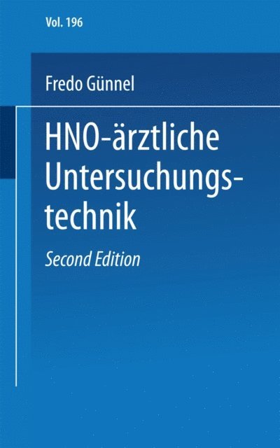 F. Gunnel - HNO-ärztliche Untersuchungstechnik, E-bok