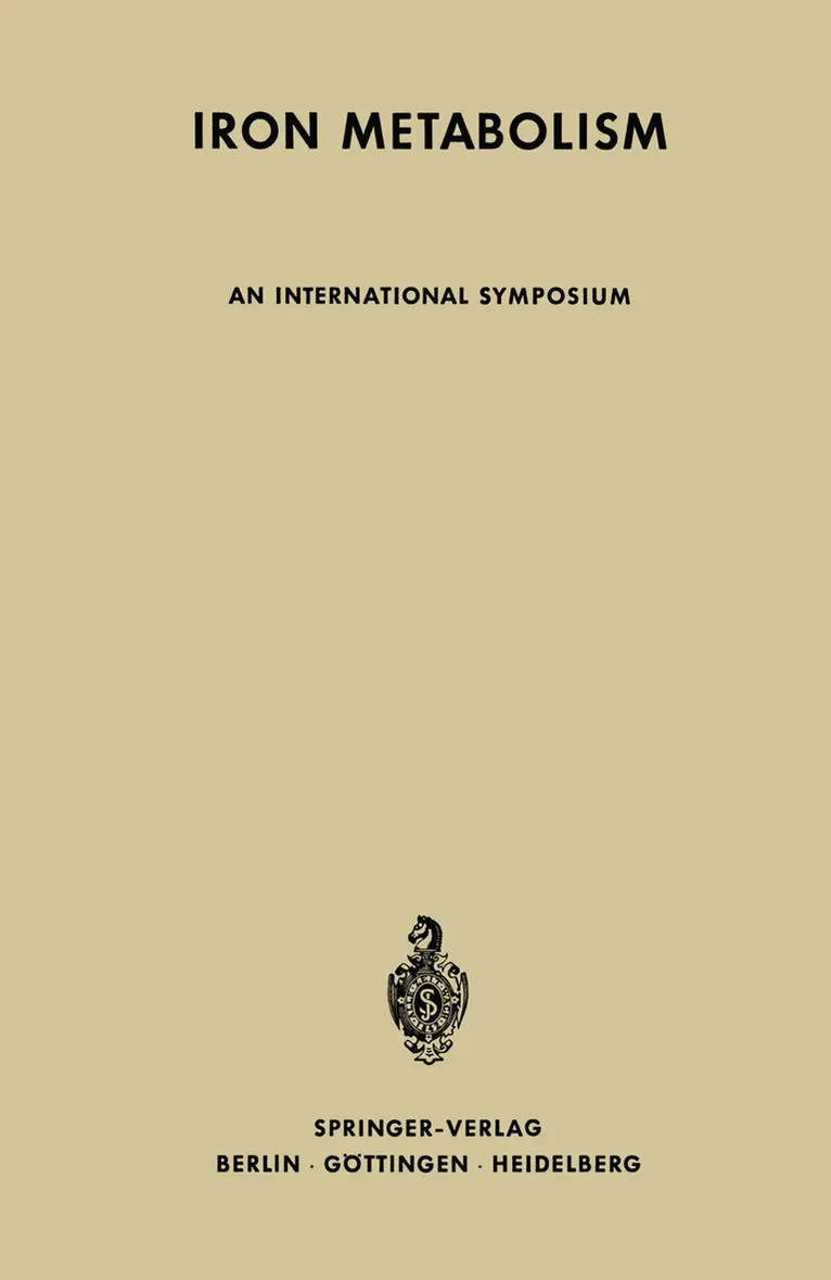 Franz Gross, S.R. Naegeli, H.D. Philips - Iron Metabolism, Häftad. Tillgänglighet: Lägg i varukorg