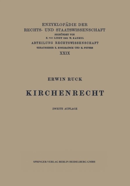 Erwin Ruck - Kirchenrecht, E-bok