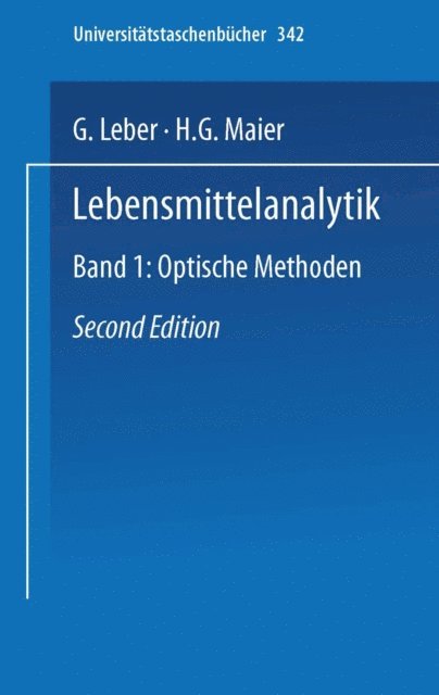 H.G. Maier - Lebensmittelanalytik, E-bok