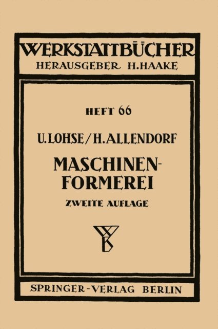 H. Allendorf - Maschinenformerei, E-bok