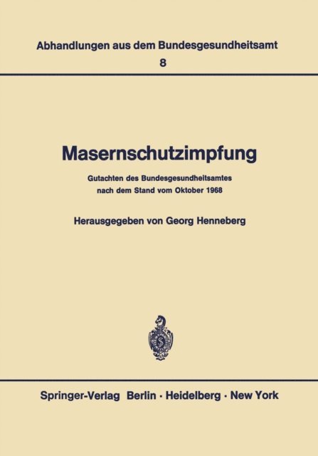 G. Henneberg - Masernschutzimpfung, E-bok