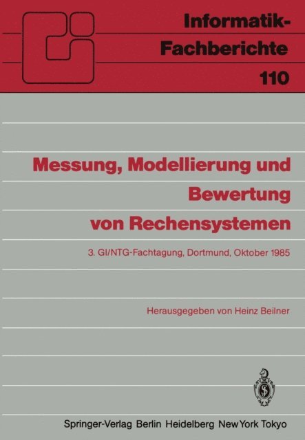Heinz Beilner - Messung, Modellierung und Bewertung von Rechensystemen, E-bok