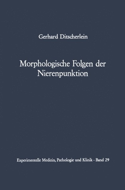 G. Ditscherlein - Morphologische Folgen der Nierenpunktion, E-bok