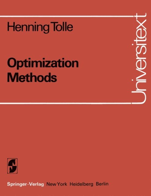 H. Tolle - Optimization Methods, E-bok