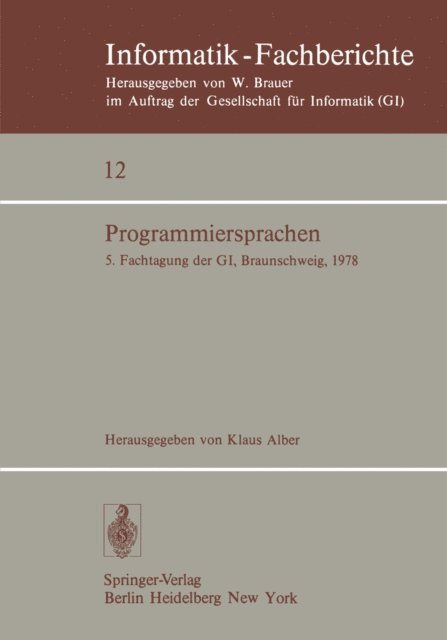 K. Alber - Programmiersprachen, E-bok