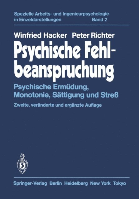 P. Richter, Winfried Hacker - Psychische Fehlbeanspruchung, E-bok