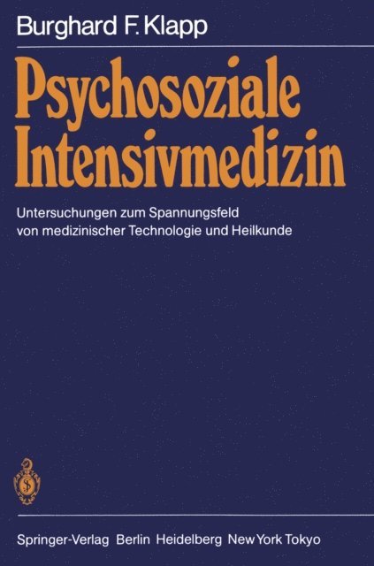 Burghard F. Klapp - Psychosoziale Intensivmedizin, E-bok