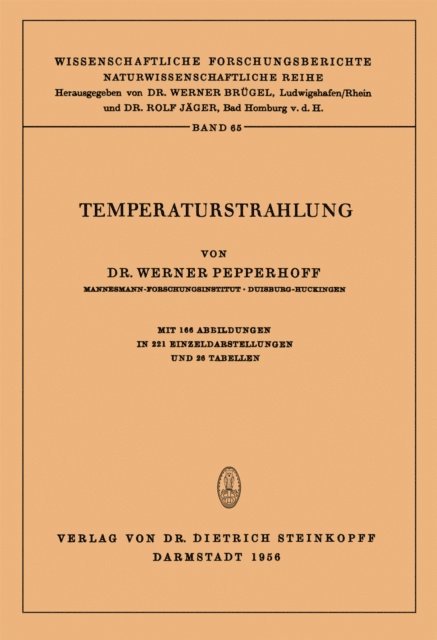 Werner Pepperhoff - Temperaturstrahlung, E-bok
