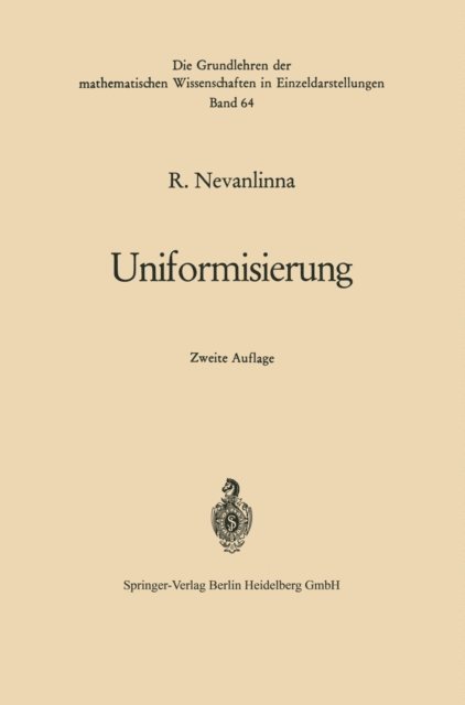 Rolf Nevanlinna - Uniformisierung, E-bok