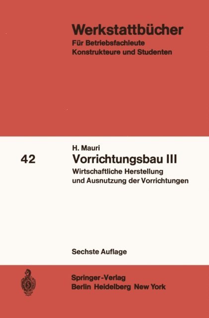 H. Mauri - Vorrichtungsbau III, E-bok