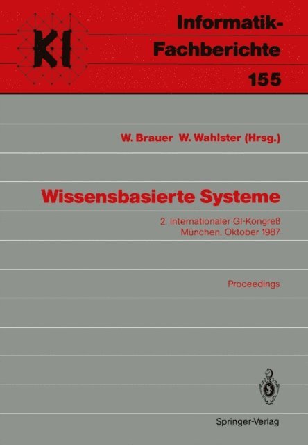 W. Wahlster, Wilfried Brauer - Wissensbasierte Systeme, E-bok