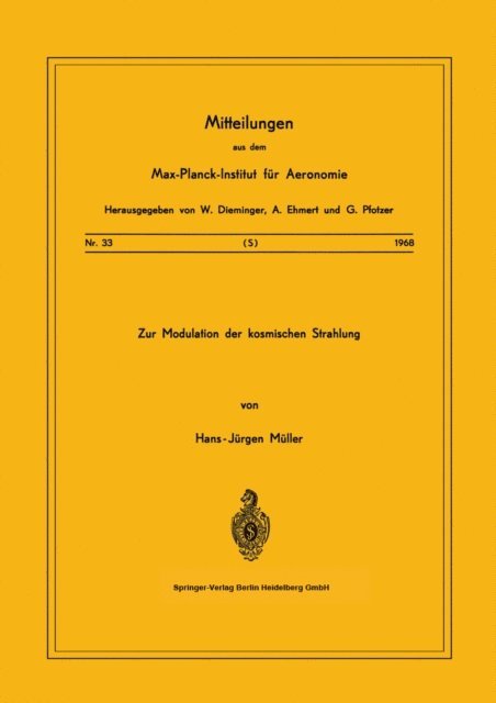H.-J. Muller - Zur Modulation der kosmischen Strahlung, E-bok