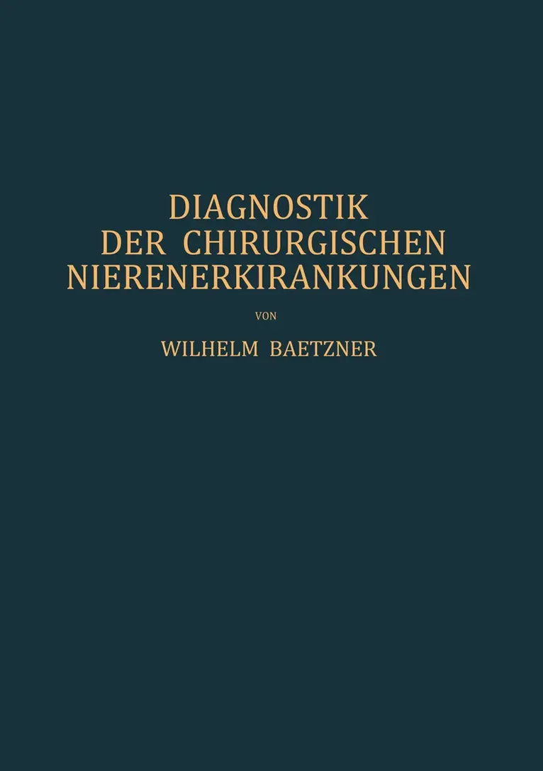 Diagnostik der Chirurgischen Nierenerkrankungen