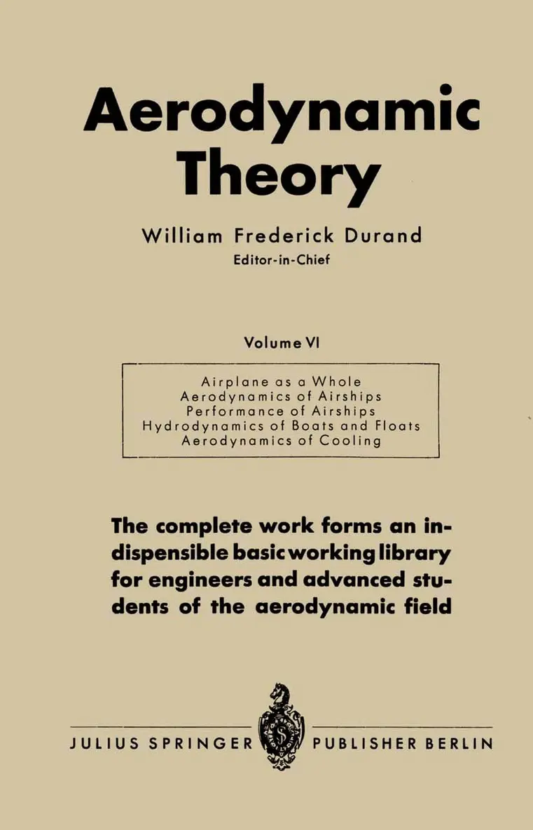 William Frederick Durand - Aerodynamic Theory, Häftad. Tillgänglighet: Lägg i varukorg