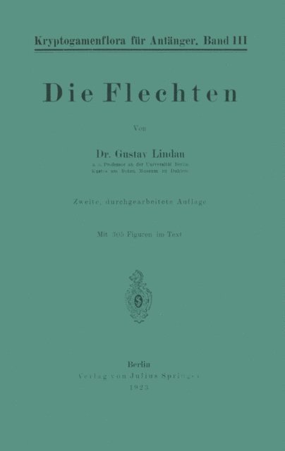 Gustav Lindau, Gustav Lindau - Die Flechten, E-bok