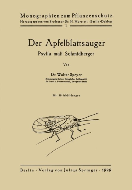 Walter Speyer, H. Morstatt - Der Apfelblattsauger, E-bok