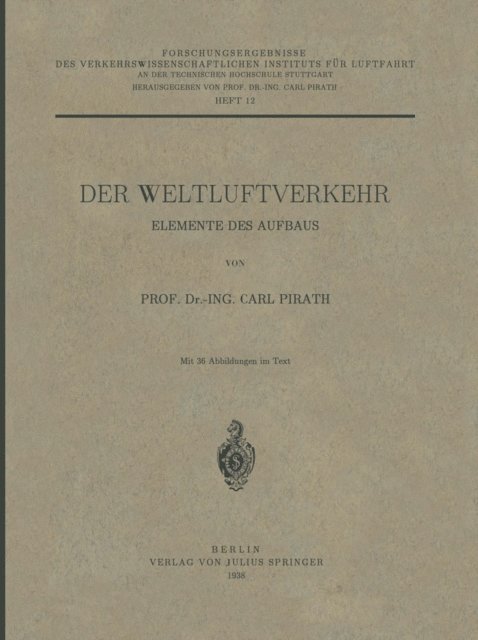 Carl Pirath, Carl Pirath - Der Weltluftverkehr, E-bok