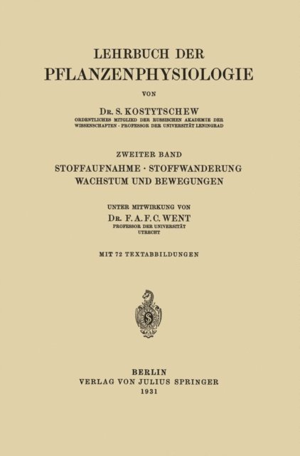 Stoffaufnahme · Stoffwanderung Wachstum und Bewegungen
