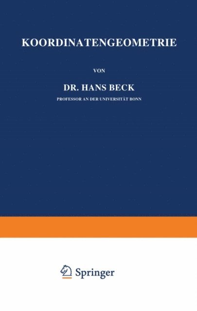Hans Beck - Koordinaten-Geometrie, E-bok