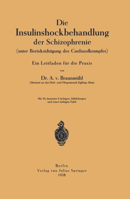 Anton von Braunmuhl - Die Insulinshockbehandlung der Schizophrenie, E-bok