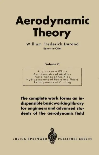 William Frederick Durand - Aerodynamic Theory, E-bok. Tillgänglighet: Lägg i varukorg