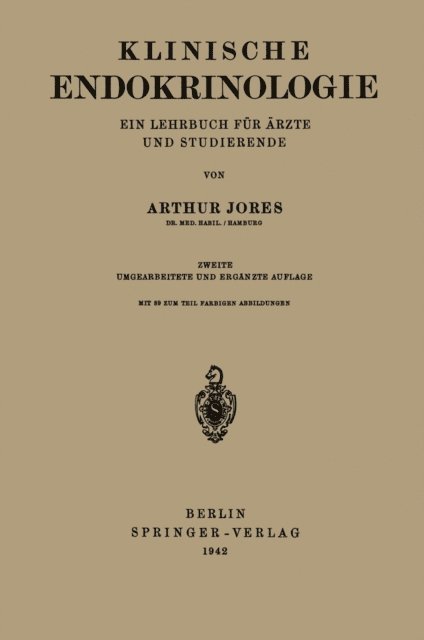 Arthur Jores - Klinische Endokrinologie, E-bok