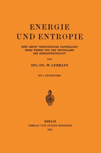 Wilhelm Lehmann - Energie und Entropie, E-bok