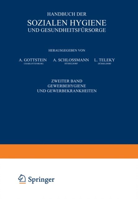 L. Teleky, A. Schlomann, A. Gottstein - Handbuch der Sozialen Hygiene und Gesundheitsfürsorge, E-bok