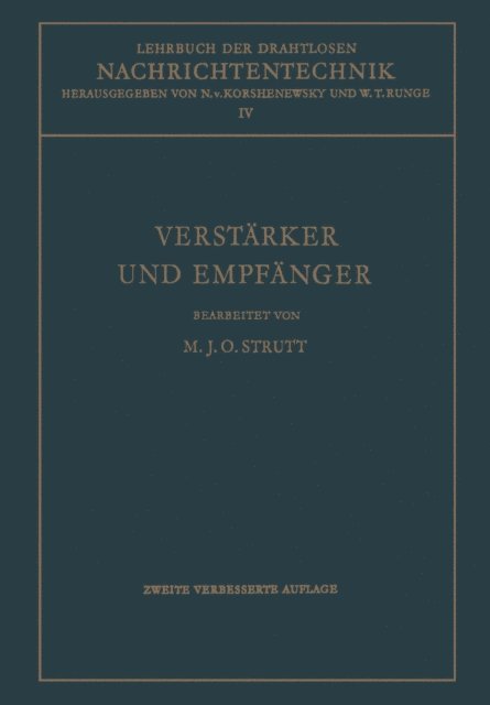 W.T. Runge, N. von Korshenewsky - Lehrbuch der Drahtlosen Nachrichtentechnik, E-bok