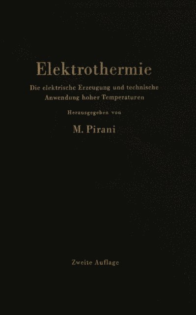Marcello Pirani - Elektrothermie, E-bok