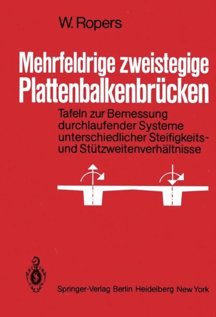 Walter Ropers - Mehrfeldrige zweistegige Plattenbalkenbrücken, E-bok