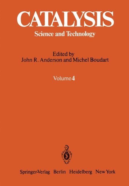 Michel Boudart, John R. Anderson - Catalysis, E-bok