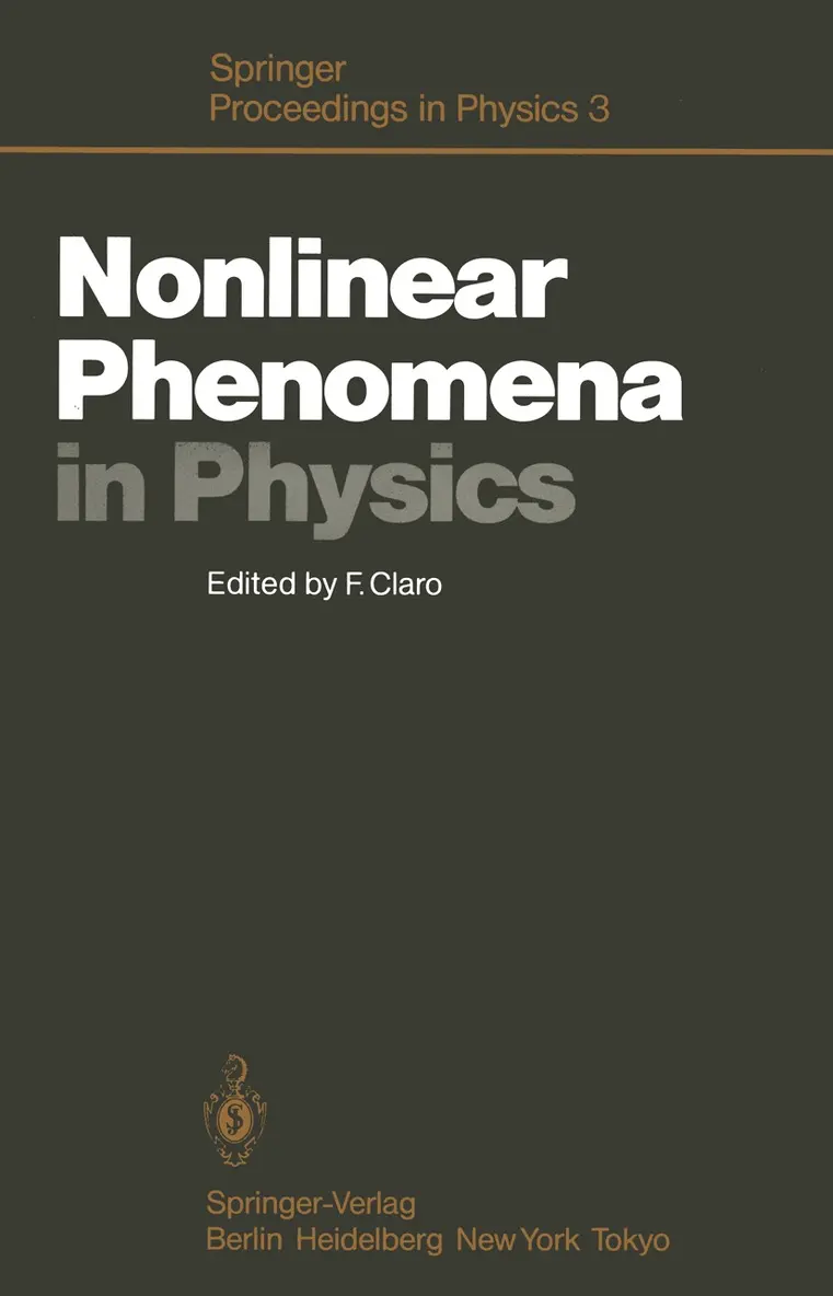 Francisco Claro - Nonlinear Phenomena in Physics, Häftad. Tillgänglighet: Lägg i varukorg