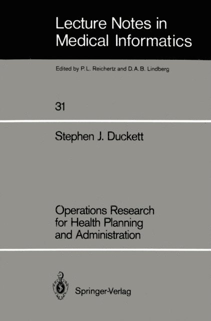 Stephen J. Duckett - Operations Research for Health Planning and Administration, E-bok