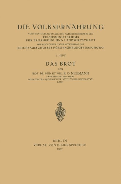 Phil. R. O. Neumann - Das Brot, E-bok