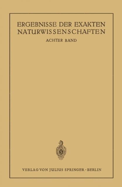 NA Schriftleitung der &quote;Naturwissenschaften&quote; - Ergebnisse der Exakten Naturwissenschaften, E-bok