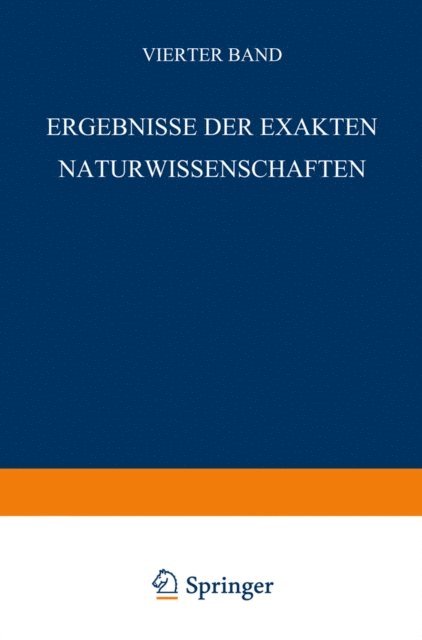 NA Schriftleitung der &quote;Naturwissenschaften&quote; - Ergebnisse der Exakten Naturwissenschaften, E-bok