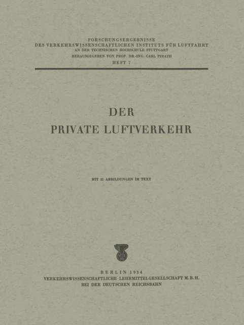 Carl Pirath - Der private Luftverkehr, E-bok