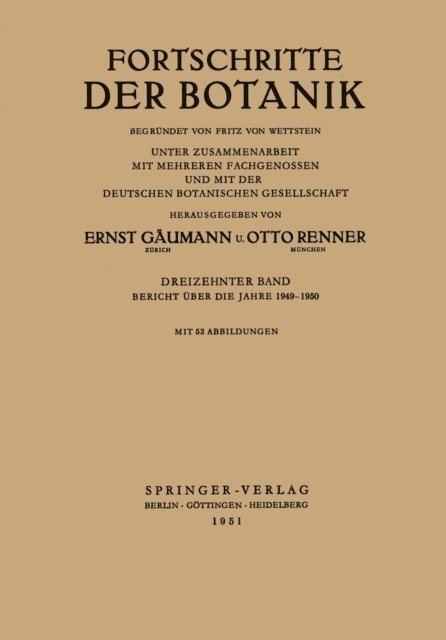 John Cushman, Dennis Francis, Burkhard Budel, Wolfram Beyschlag, Ulrich Luttge - Bericht über die Jahre 1949–1950, E-bok