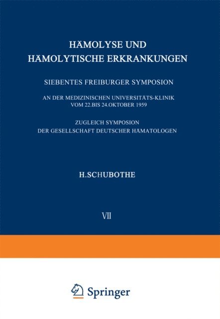 Helmut Schubothe - Hämolyse und Hämolytische Erkrankungen, E-bok