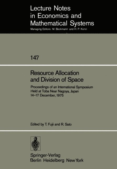 R. Sato, T. Fujii - Resource Allocation and Division of Space, E-bok