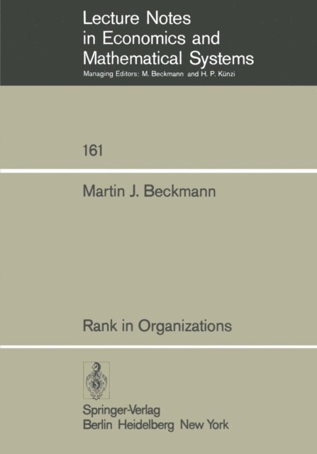 Martin F. Bach - Rank in Organizations, E-bok