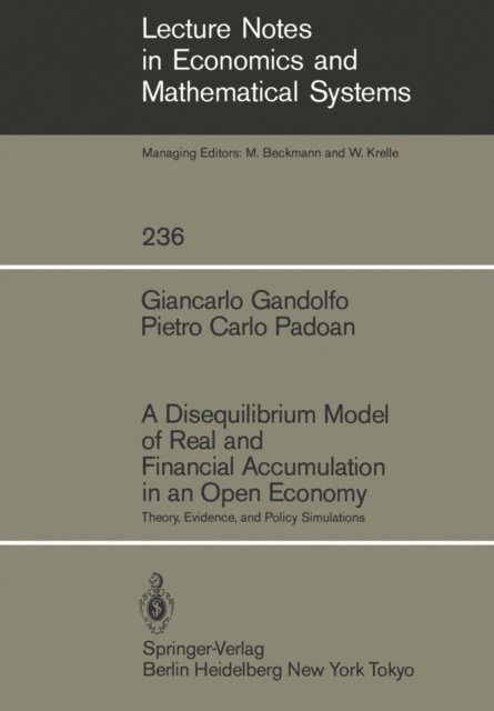 Pietro C. Padoan, Giancarlo Gandolfo - Disequilibrium Model of Real and Financial Accumulation in an Open Economy, E-bok