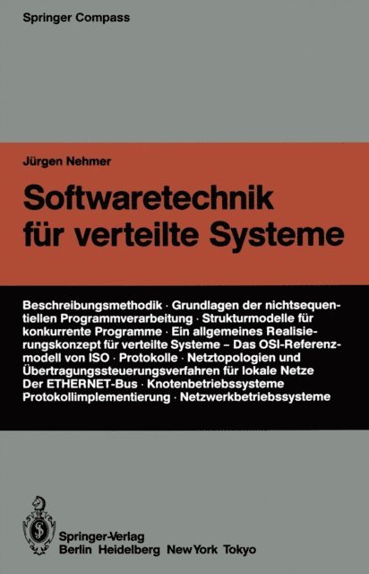 Jurgen Nehmer - Softwaretechnik für verteilte Systeme, E-bok