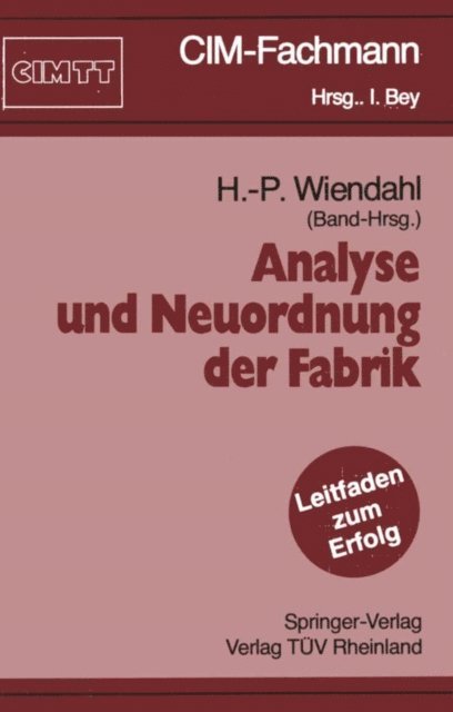 Hans-Peter Wiendahl - Analyse und Neuordnung der Fabrik, E-bok
